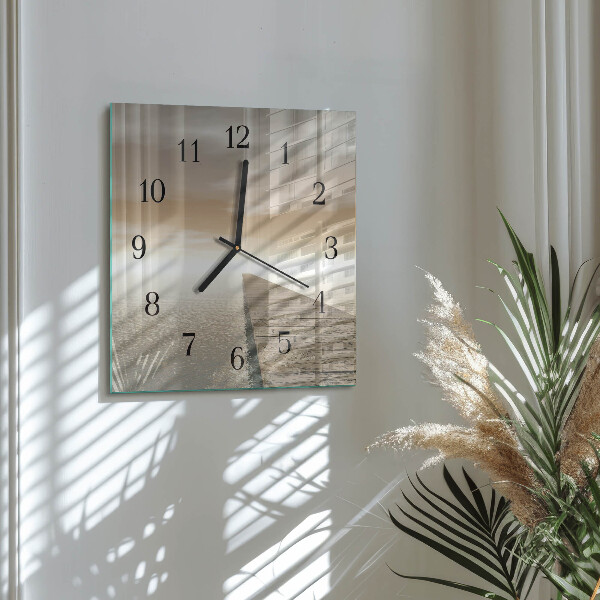 Wanduhr aus glas Pier