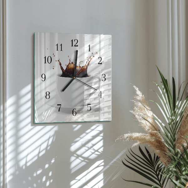 Wanduhr aus glas Kaffee