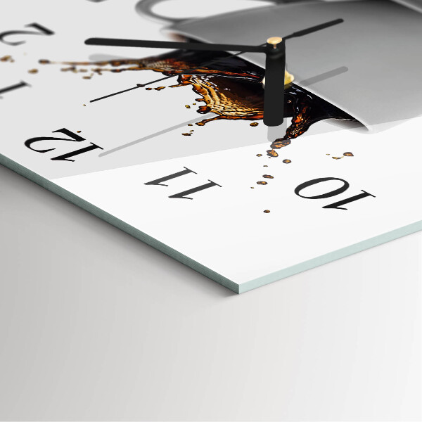Wanduhr aus glas Kaffee