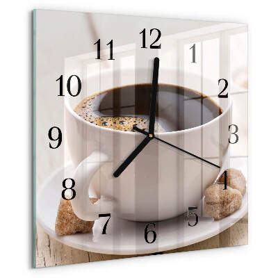 Wanduhr aus glas Kaffee