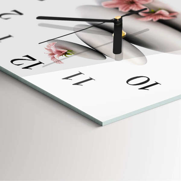 Wanduhr aus glas Steine