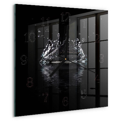 Wanduhr aus glas Wasser
