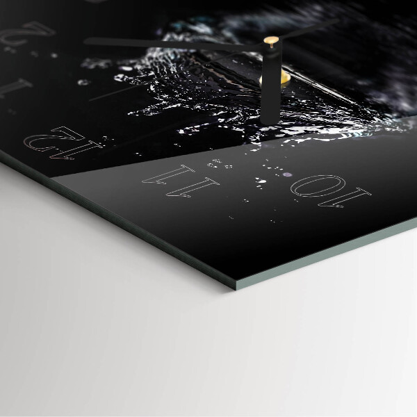 Wanduhr aus glas Wasser