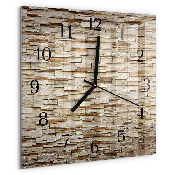 Wanduhr aus glas Klinker