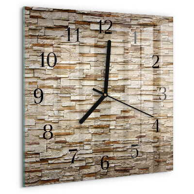 Wanduhr aus glas Klinker