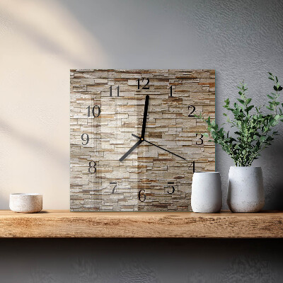 Wanduhr aus glas Klinker