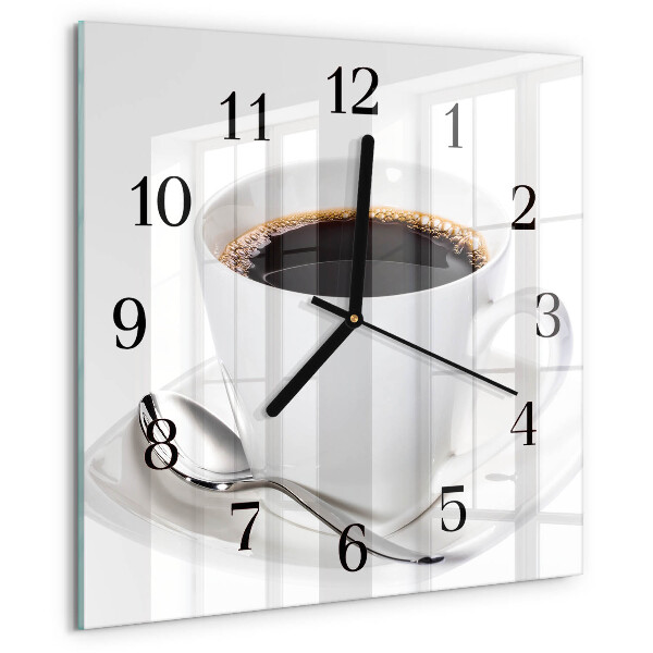 Wanduhr aus glas Kaffee