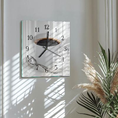 Wanduhr aus glas Kaffee
