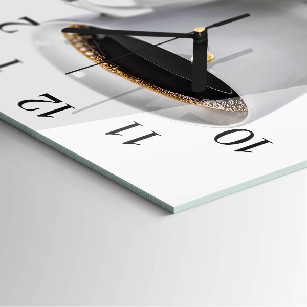 Wanduhr aus glas Kaffee