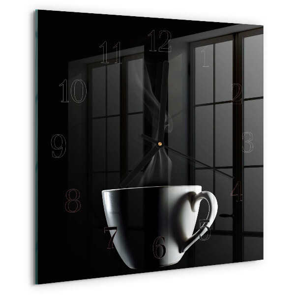 Wanduhr aus glas Tasse