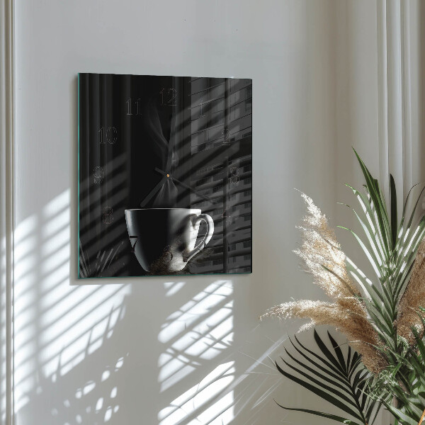 Wanduhr aus glas Tasse