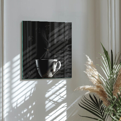 Wanduhr aus glas Tasse