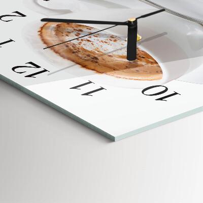 Wanduhr aus glas Kaffee