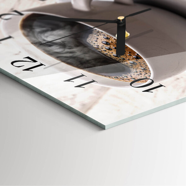 Wanduhr aus glas Kaffee