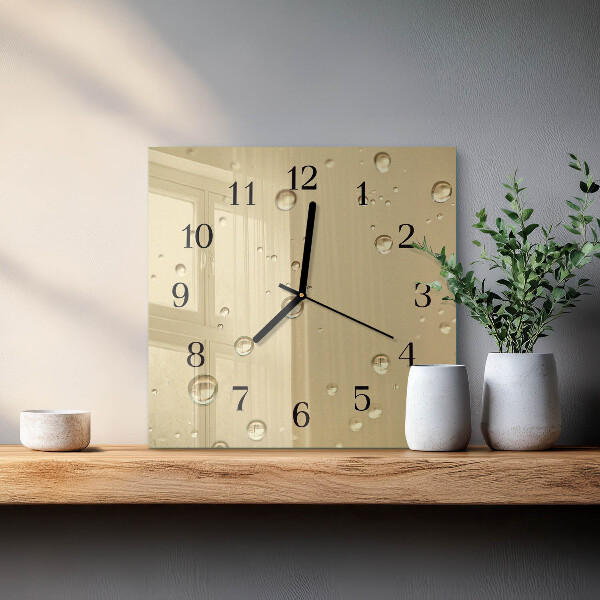 Wanduhr aus glas Tropfen