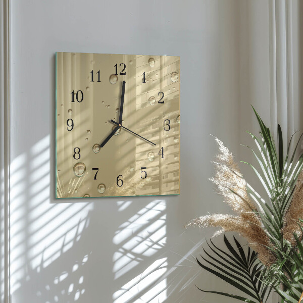 Wanduhr aus glas Tropfen