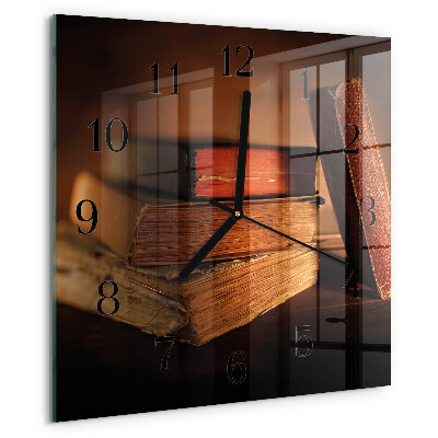 Wanduhr aus glas Buch