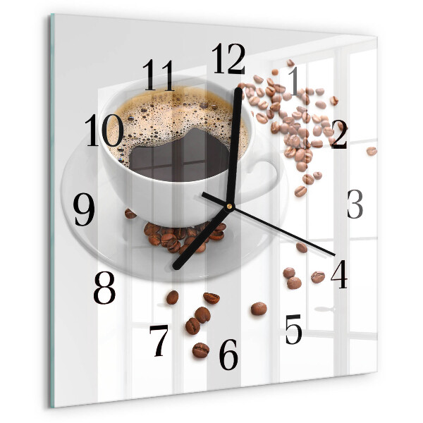 Wanduhr aus glas Kaffee