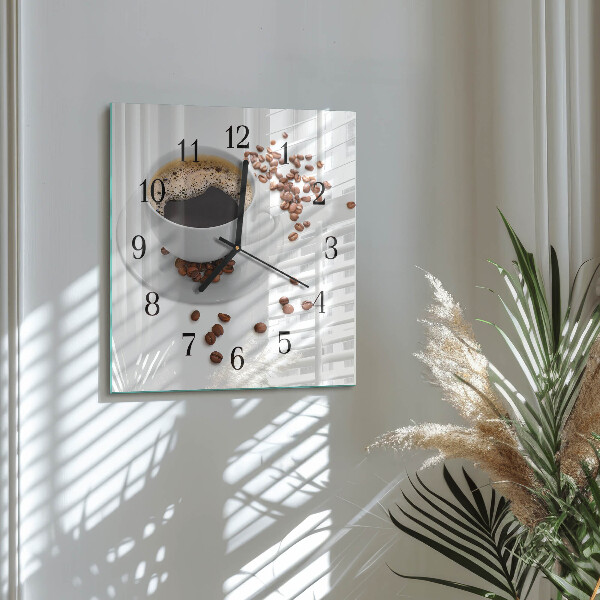 Wanduhr aus glas Kaffee