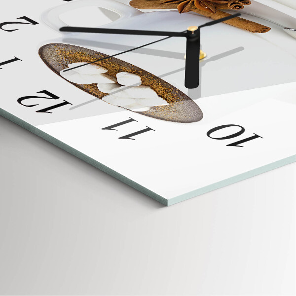 Wanduhr aus glas Schokolade