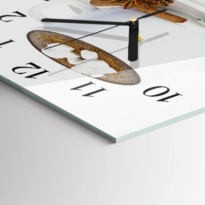 Wanduhr aus glas Schokolade