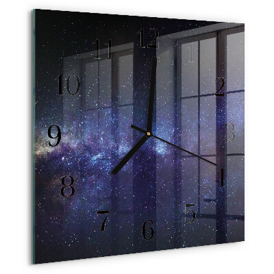 Wanduhr aus glas Galaxis