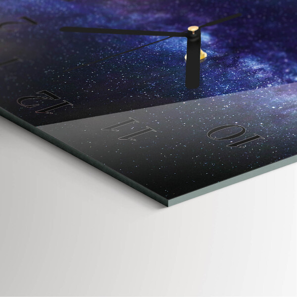 Wanduhr aus glas Galaxis