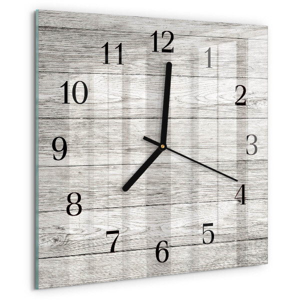 Wanduhr aus glas Graue Bretter