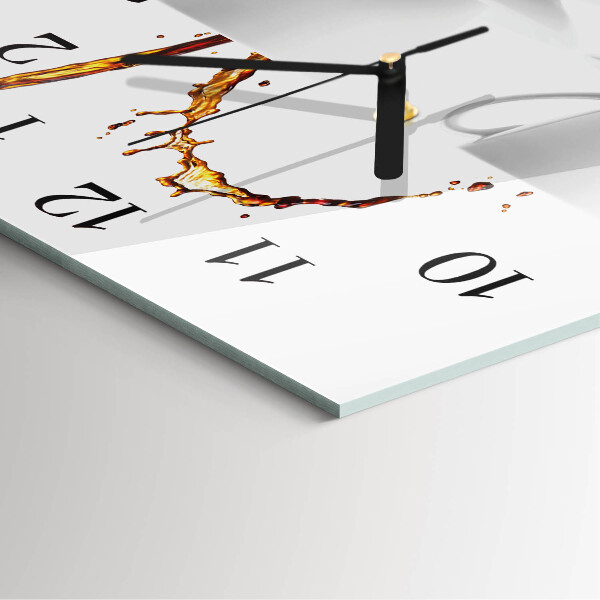 Wanduhr aus glas Tassen Kaffee