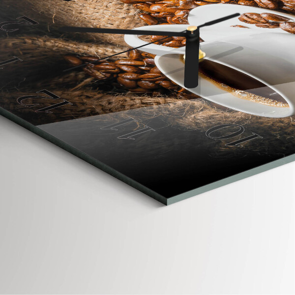 Wanduhr aus glas Kaffee