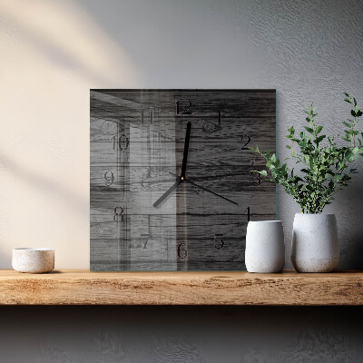 Wanduhr aus glas Holz