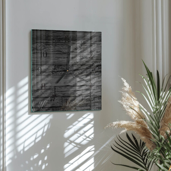 Wanduhr aus glas Holz