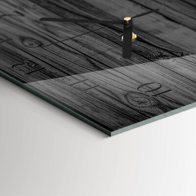 Wanduhr aus glas Holz