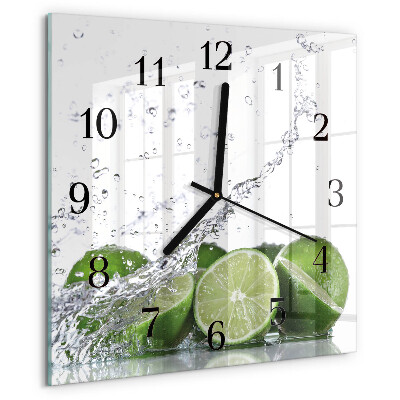 Wanduhr aus glas Limes