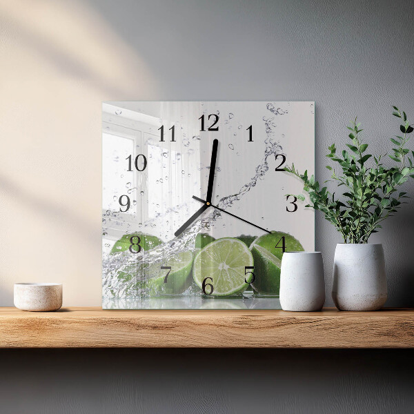 Wanduhr aus glas Limes