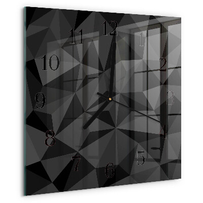 Wanduhr aus glas 3D-Muster