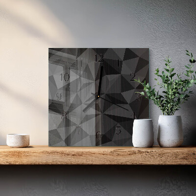 Wanduhr aus glas 3D-Muster