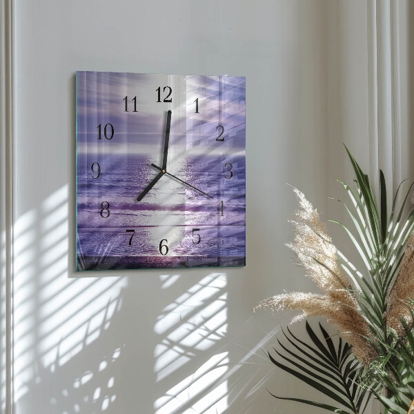 Wanduhr aus glas Meer