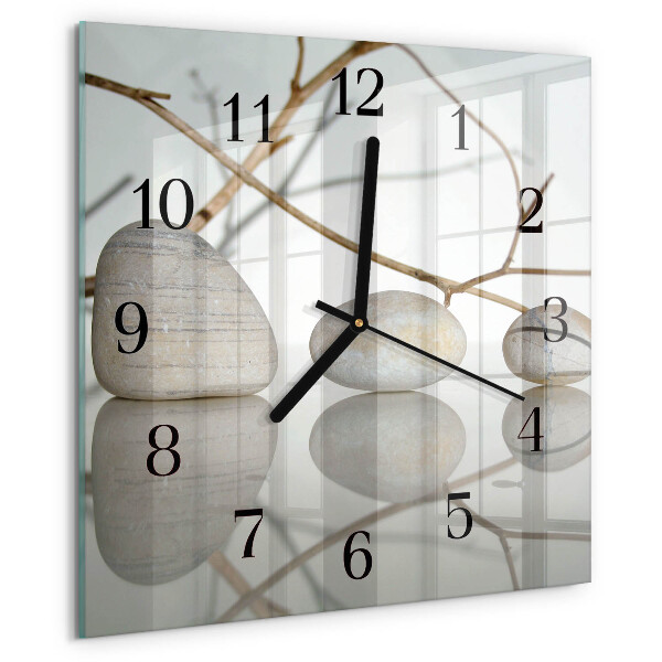 Wanduhr aus glas Steine
