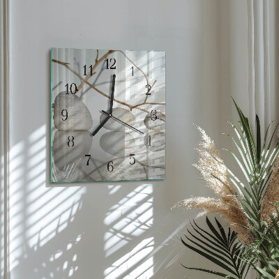 Wanduhr aus glas Steine
