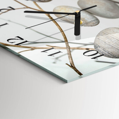 Wanduhr aus glas Steine