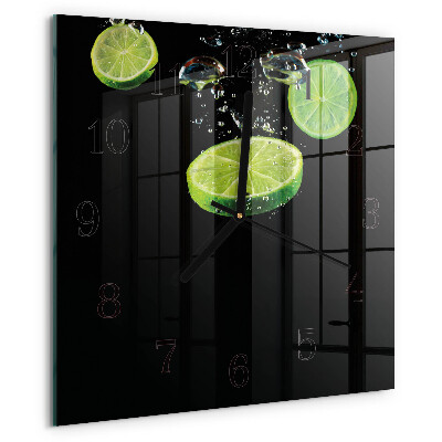 Wanduhr aus glas Limes