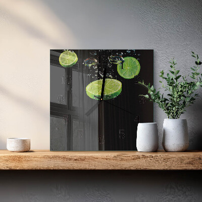 Wanduhr aus glas Limes