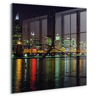 Wanduhr aus glas Horizont