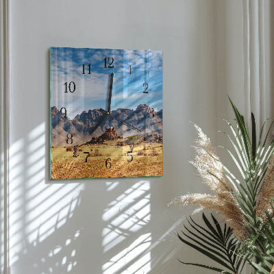 Wanduhr aus glas Gebirge