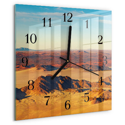 Wanduhr aus glas Wüste