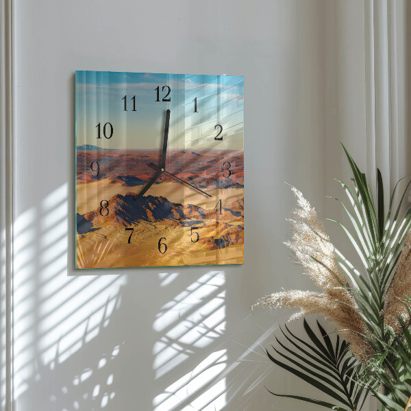 Wanduhr aus glas Wüste