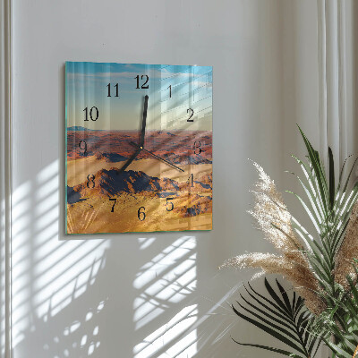 Wanduhr aus glas Wüste