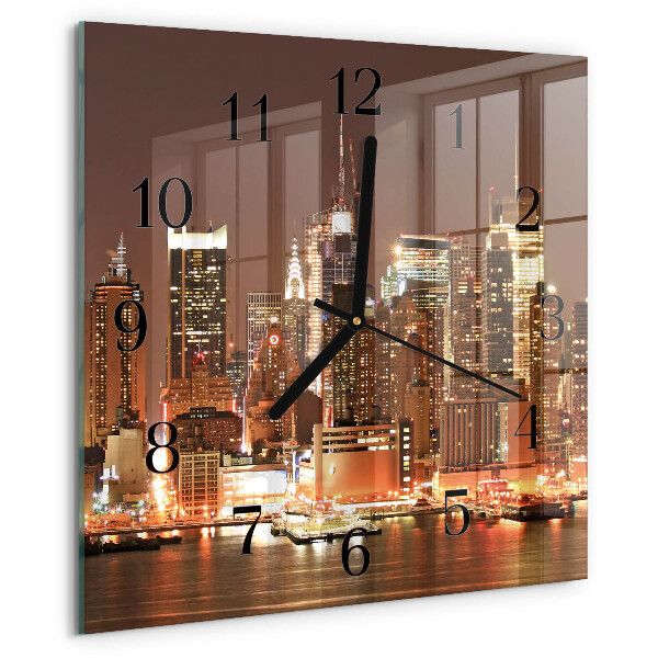 Wanduhr aus glas Horizont