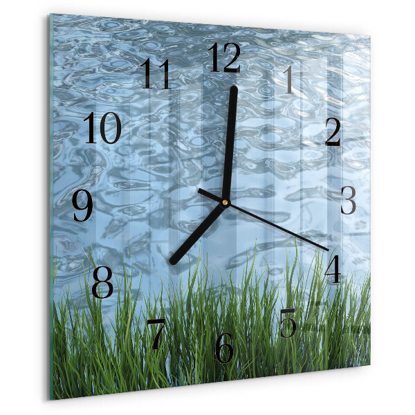 Wanduhr aus glas Graswasser